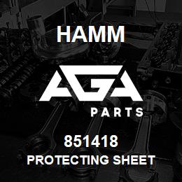 851418 Hamm PROTECTING SHEET | AGA Parts