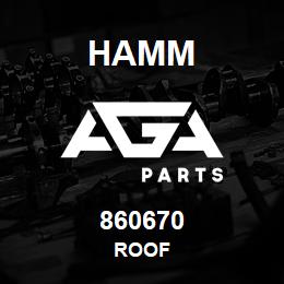 860670 Hamm ROOF | AGA Parts