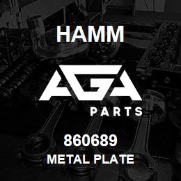 860689 Hamm METAL PLATE | AGA Parts