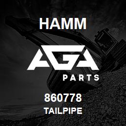 860778 Hamm TAILPIPE | AGA Parts