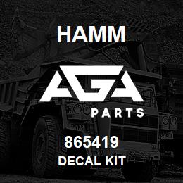 865419 Hamm DECAL KIT | AGA Parts