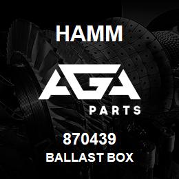 870439 Hamm BALLAST BOX | AGA Parts