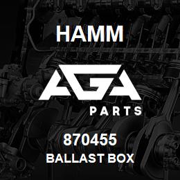 870455 Hamm BALLAST BOX | AGA Parts