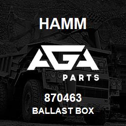 870463 Hamm BALLAST BOX | AGA Parts