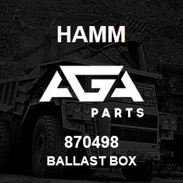 870498 Hamm BALLAST BOX | AGA Parts