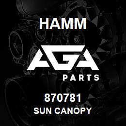 870781 Hamm SUN CANOPY | AGA Parts