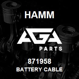 871958 Hamm BATTERY CABLE | AGA Parts