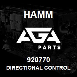 920770 Hamm DIRECTIONAL CONTROL VALVE | AGA Parts
