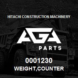 0001230 Hitachi Construction Machinery WEIGHT,COUNTER | AGA Parts