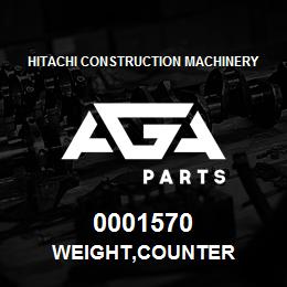 0001570 Hitachi Construction Machinery WEIGHT,COUNTER | AGA Parts