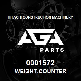 0001572 Hitachi Construction Machinery WEIGHT,COUNTER | AGA Parts