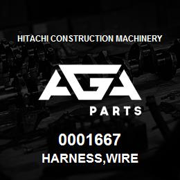 0001667 Hitachi Construction Machinery HARNESS,WIRE | AGA Parts