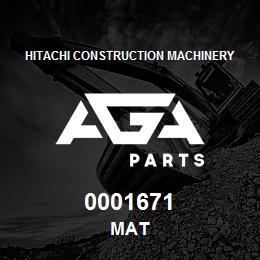 0001671 Hitachi Construction Machinery MAT | AGA Parts