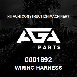 0001692 Hitachi Construction Machinery WIRING HARNESS | AGA Parts