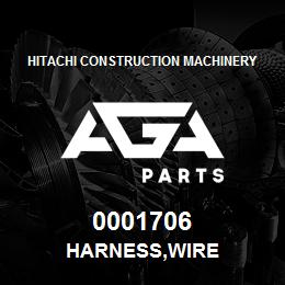 0001706 Hitachi Construction Machinery HARNESS,WIRE | AGA Parts