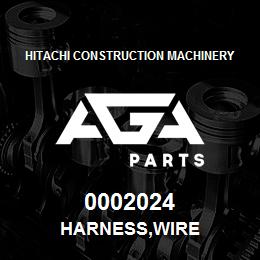 0002024 Hitachi Construction Machinery HARNESS,WIRE | AGA Parts