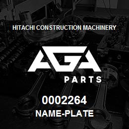 0002264 Hitachi Construction Machinery NAME-PLATE | AGA Parts