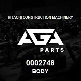 0002748 Hitachi Construction Machinery BODY | AGA Parts