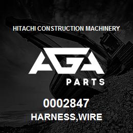 0002847 Hitachi Construction Machinery HARNESS,WIRE | AGA Parts