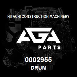 0002955 Hitachi Construction Machinery DRUM | AGA Parts