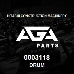 0003118 Hitachi Construction Machinery DRUM | AGA Parts