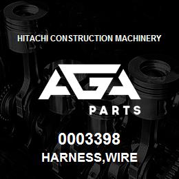 0003398 Hitachi Construction Machinery HARNESS,WIRE | AGA Parts
