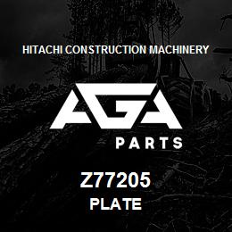 Z77205 Hitachi Construction Machinery PLATE | AGA Parts