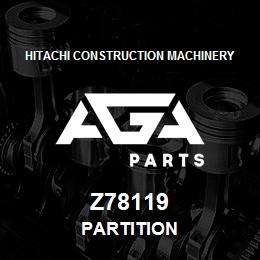 Z78119 Hitachi Construction Machinery PARTITION | AGA Parts