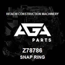 Z78786 Hitachi Construction Machinery SNAP RING | AGA Parts