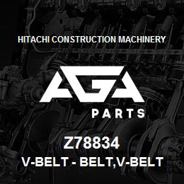 Z78834 Hitachi Construction Machinery V-Belt - BELT,V-BELT, HB,2640 EL | AGA Parts