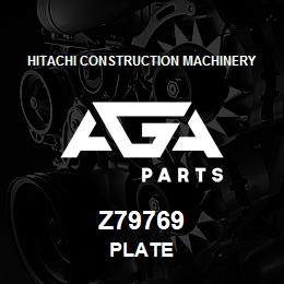 Z79769 Hitachi Construction Machinery PLATE | AGA Parts