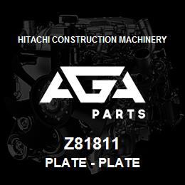 Z81811 Hitachi Construction Machinery Plate - PLATE | AGA Parts