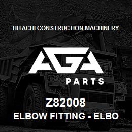 Z82008 Hitachi Construction Machinery Elbow Fitting - ELBOW, WISH WATER TUBE | AGA Parts