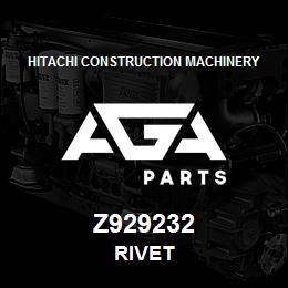 Z929232 Hitachi Construction Machinery RIVET | AGA Parts