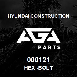 000121 Hyundai Construction HEX -BOLT | AGA Parts