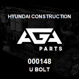 000148 Hyundai Construction U BOLT | AGA Parts