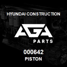 000642 Hyundai Construction PISTON | AGA Parts