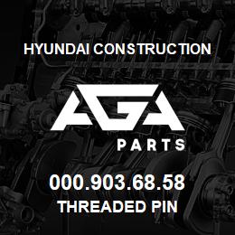 000.903.68.58 Hyundai Construction THREADED PIN | AGA Parts