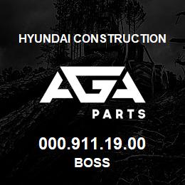 000.911.19.00 Hyundai Construction BOSS | AGA Parts