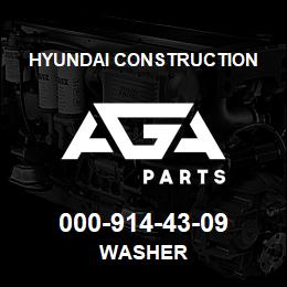 000-914-43-09 Hyundai Construction WASHER | AGA Parts