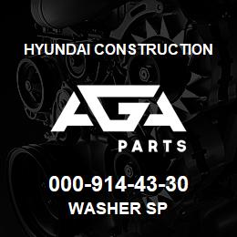 000-914-43-30 Hyundai Construction WASHER SP | AGA Parts