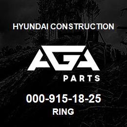 000-915-18-25 Hyundai Construction RING | AGA Parts