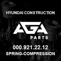 000.921.22.12 Hyundai Construction SPRING-COMPRESSION | AGA Parts