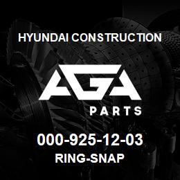 000-925-12-03 Hyundai Construction RING-SNAP | AGA Parts