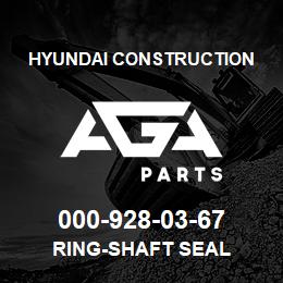 000-928-03-67 Hyundai Construction RING-SHAFT SEAL | AGA Parts