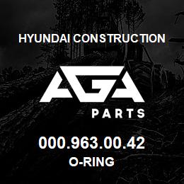 000.963.00.42 Hyundai Construction O-RING | AGA Parts