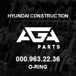 000.963.22.36 Hyundai Construction O-RING | AGA Parts
