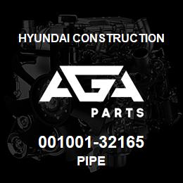 001001-32165 Hyundai Construction PIPE | AGA Parts