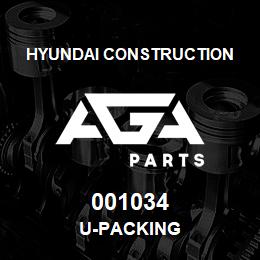 001034 Hyundai Construction U-PACKING | AGA Parts