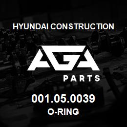 001.05.0039 Hyundai Construction O-RING | AGA Parts